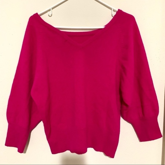 PORT CAMARD rabbit hair lambswool pink sweater M - Picture 2 of 7